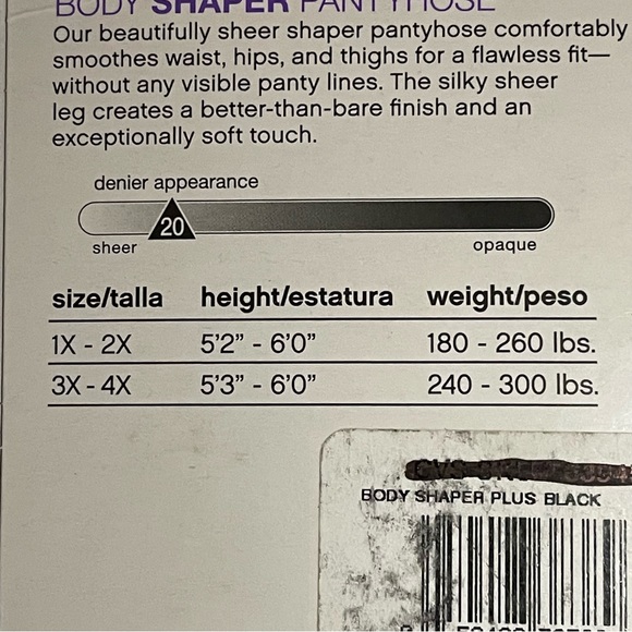 Hanes Body shaper Pantyhose size: 1X/2X - Picture 7 of 8